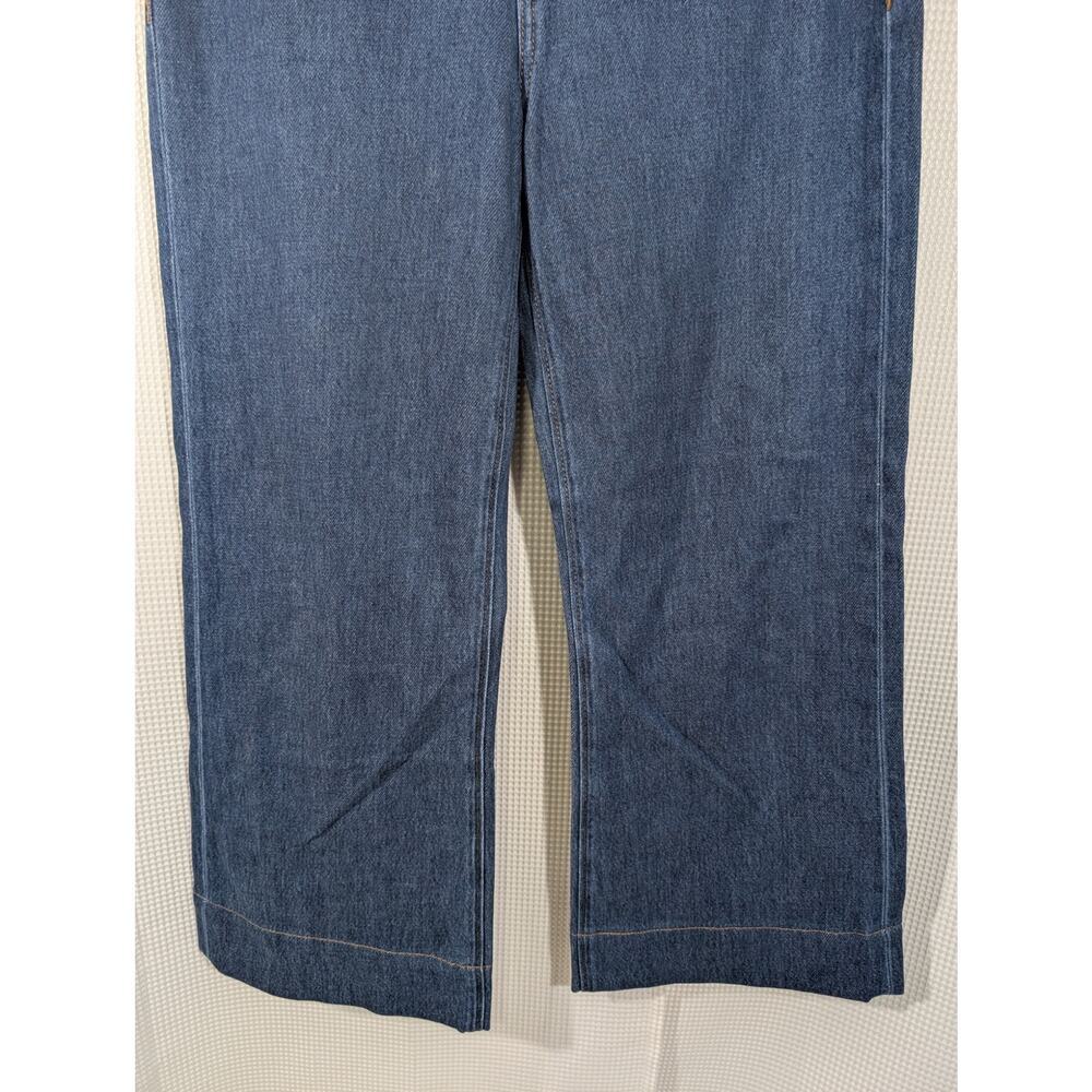 LOFT! SUPER CUTE WIDE LEG, HIGH WAIST SKY BLUE DENIM WIDE WAISTBAND JEANS! SZ 2 - Picture 5 of 12